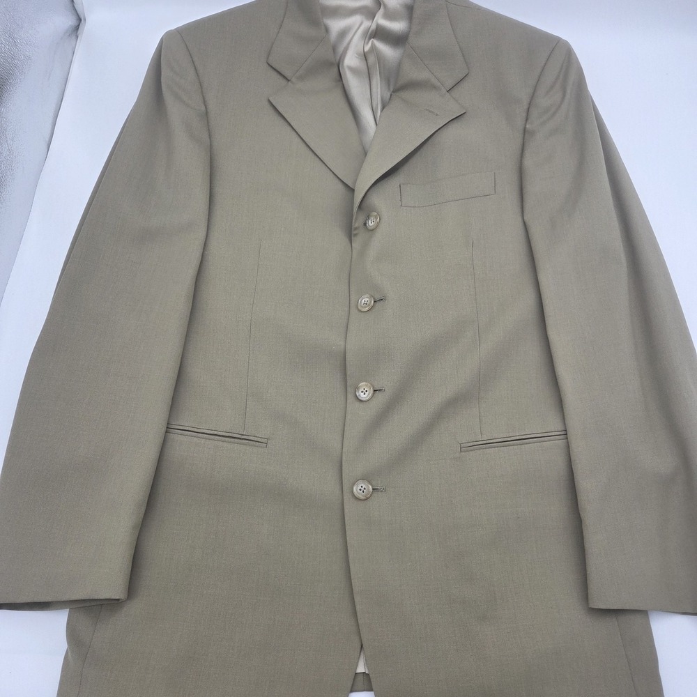 Givenchy Monsieur Men's Blazer Sports Coat 4 Button Tan 40R Vintage Made In USA